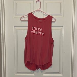 Pure Barre Barbie font Glyder open back tank